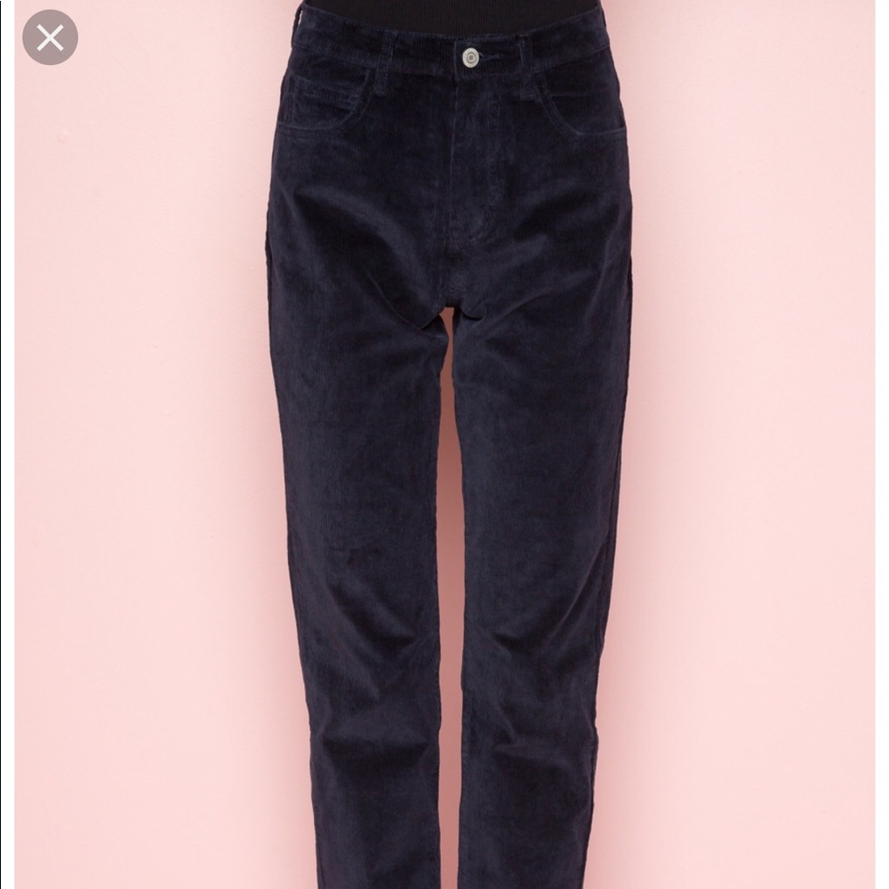 Blue Corduroy Jane Brandy Melville Pants